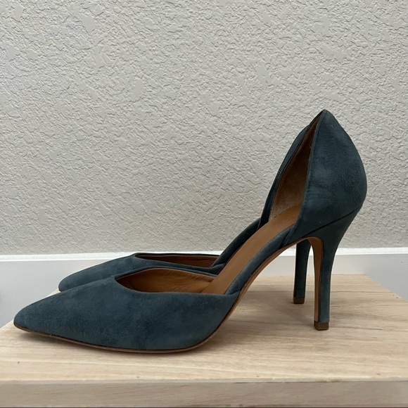 Vince Blue Jay Celeste D'Orsay Suede Pump Heels 9.5 - Picture 2 of 9
